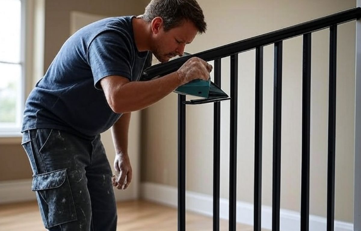 Repeindre un garde-corps intérieur en fer