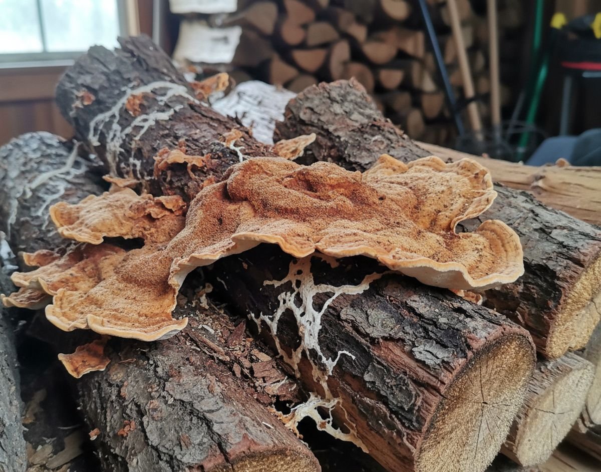 Mérule sur bois de chauffage : détection, risques et solutions