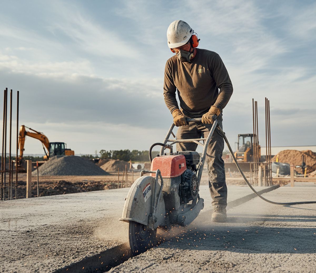 Couper une dalle en béton