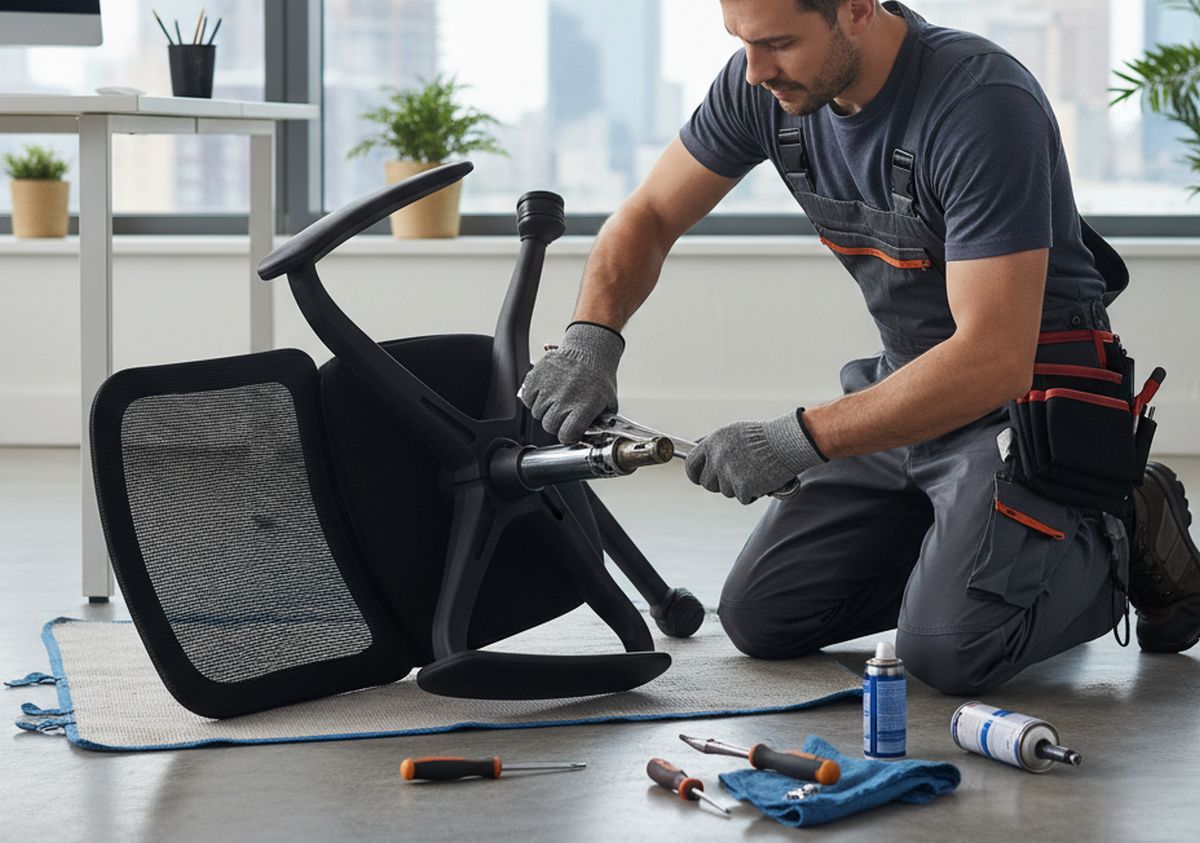 Réparer une chaise de bureau qui descend toute seule : guide étape par étape